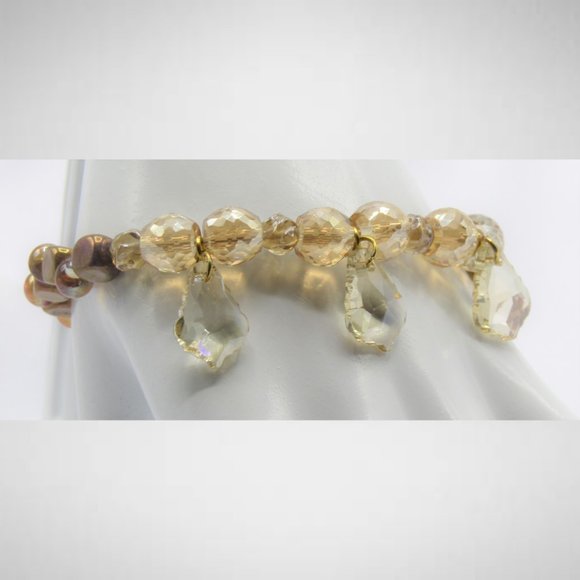 Champagne Gold Colour Beaded Jewelry Set - Picture 5 of 6